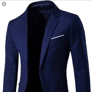 1 Brand New, Realdo Mens One Button Blazer
